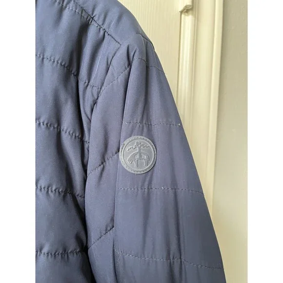 Brooks Brothers Reversible Jacket Mens Small Blue Red Quilted Puffer Full Zip - Picture 3 of 7